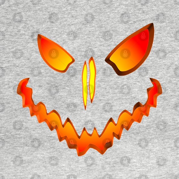 Spooky Jack O Lantern Face by Packrat